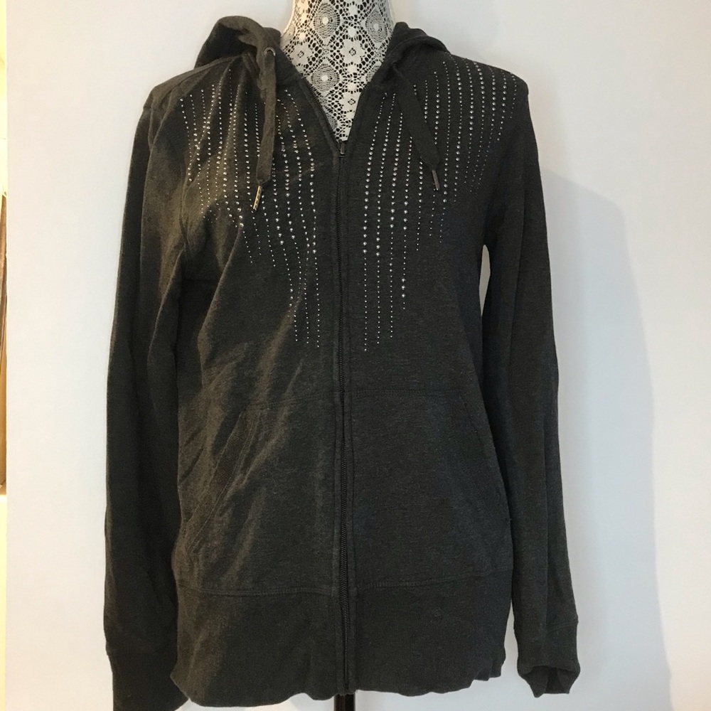 Kenneth Cole Reaction Studded Zip Hoodie